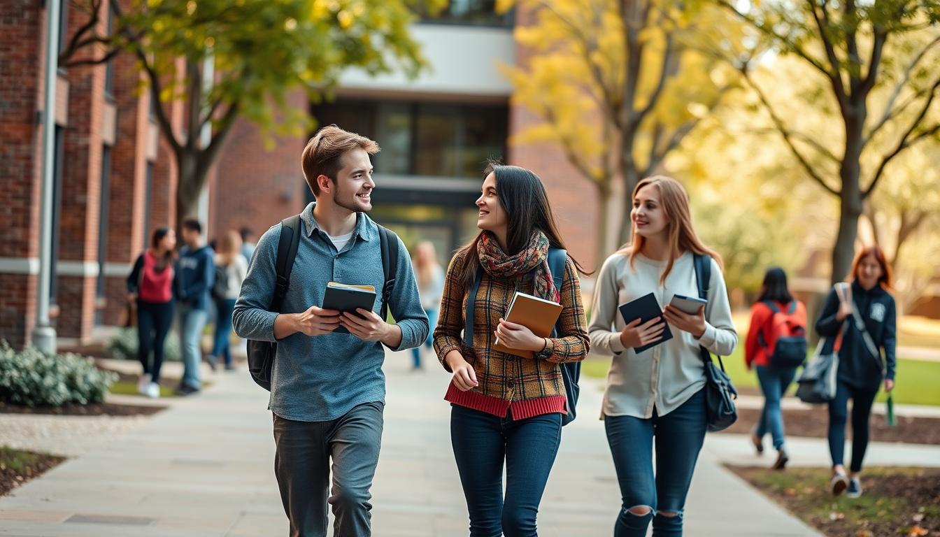 Student using a study guide to organize academic notes