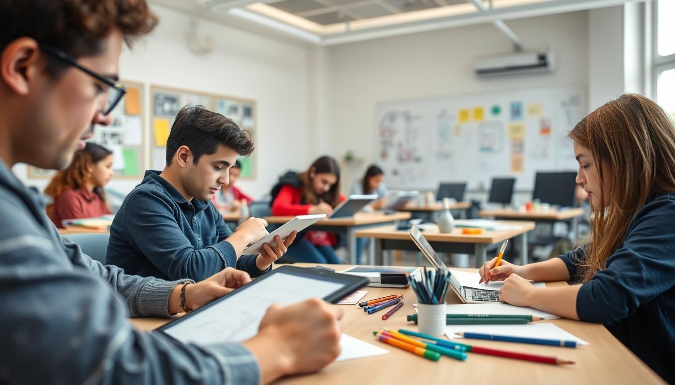 Student developing practical and academic skills